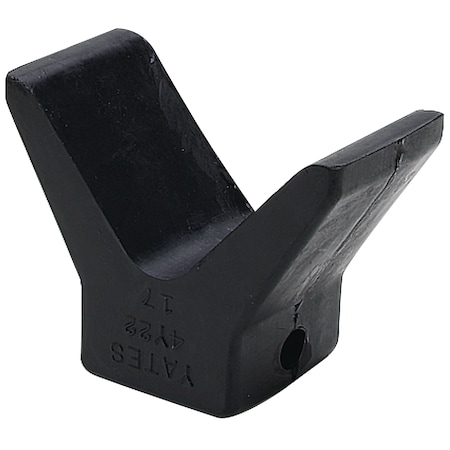 Seachoice Black Rubber Molded "Y" Bow Stop, 3" x 3" 56261